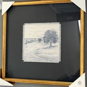 Hearth & Hand Gold Framed Landscape Sketch